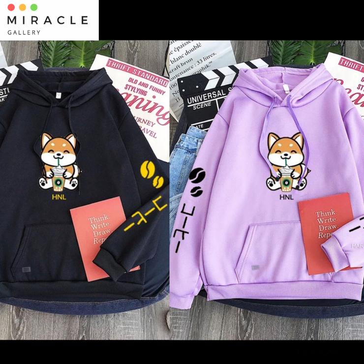 Sweater Hoodie Couple / Jaket pasangan CUTE DRINK COUPLE Unisex Bahan Fleece Premium