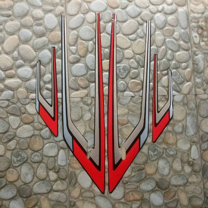striping stiker GL 100tahun 1994 merah