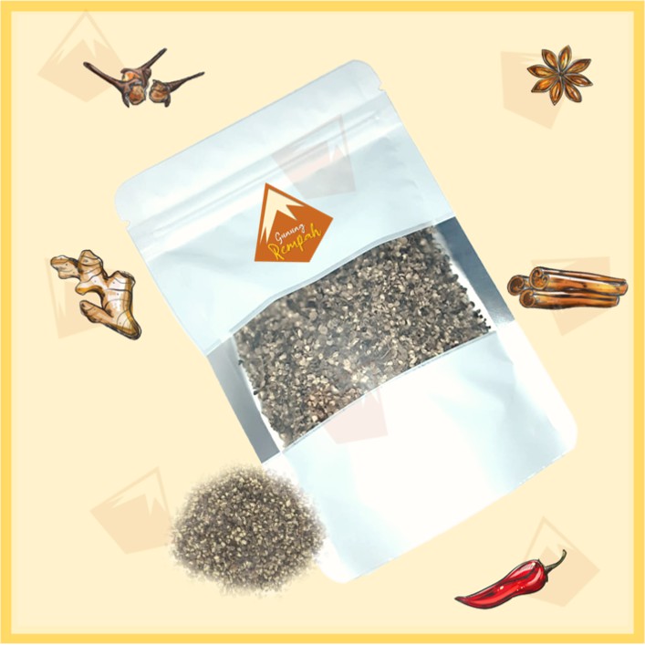 

Lada Hitam Serpihan / Crushed Black Pepper - 100% Murni