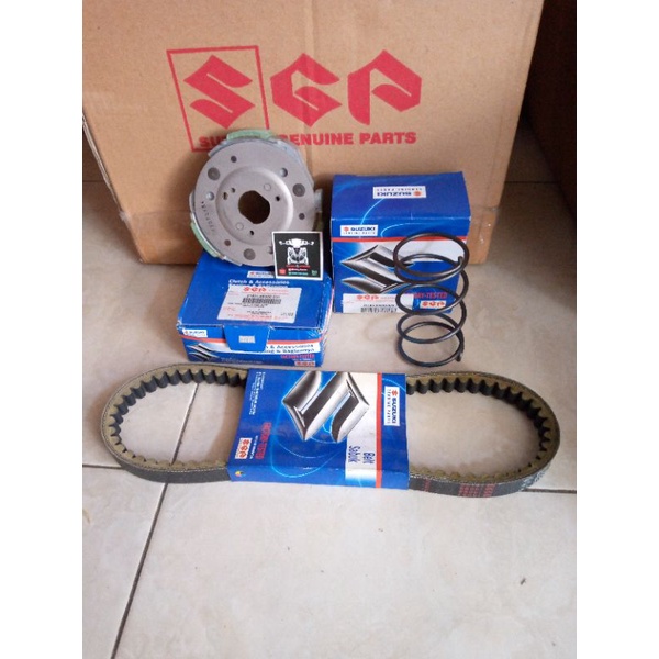 Vanbelt set Kampas Ganda dan Per Pully Skywave Spin SkyDrive Hayate Original Suzuki