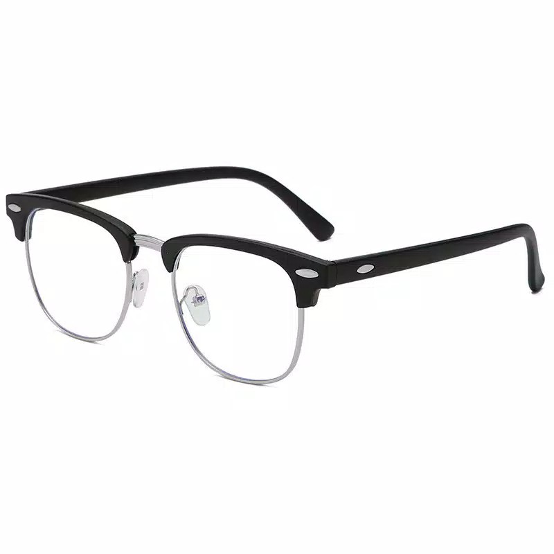 ♥TMALL88♥ Kacamata Optik Flat Vintage Anti Radiasi UV400 untuk Pria / Wanita km32