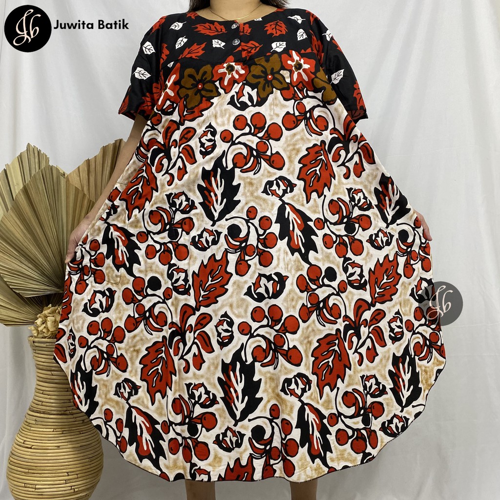 Juwita Batik - Daster Payung Jumbo Busui Friendly LD 130 3XL Super Jumbo Murah Terbaru PART-II