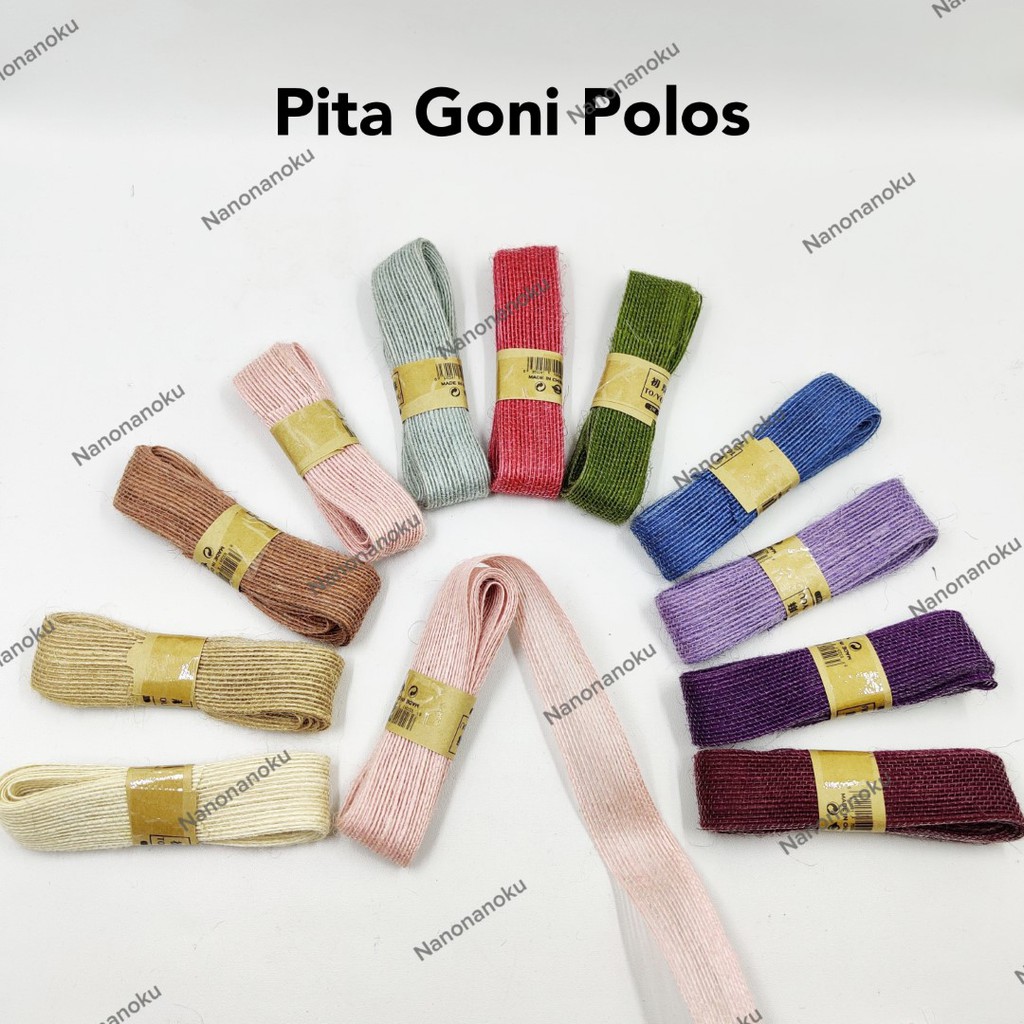 Pita Goni Polos Warna | Pita Hampers Rustic Souvenir Dekorasi Parsel