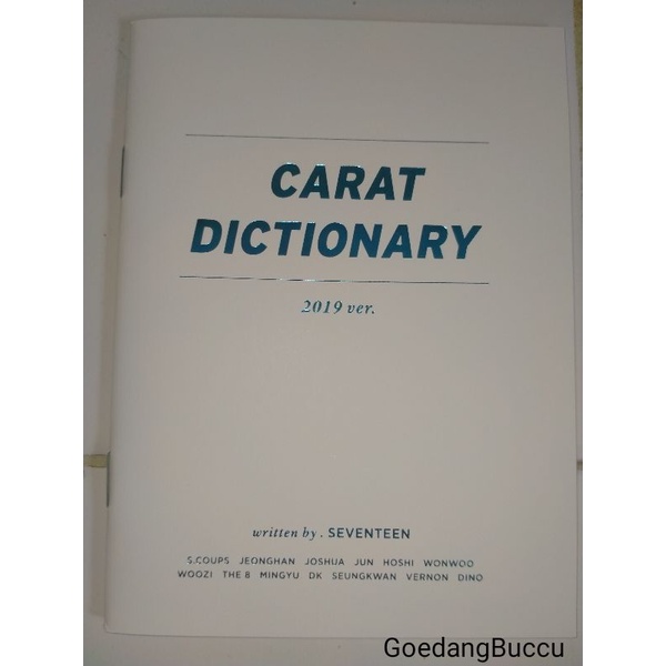Seventeen Official Carat Dictionary from Carat 4th Gen
