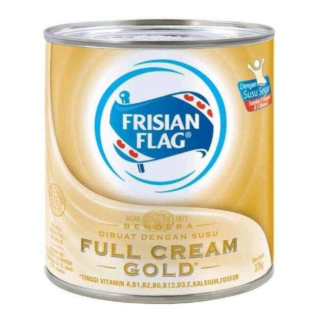 Frisian Flag Susu Kental Manis Full Cream Gold 375 Ml Shopee Indonesia