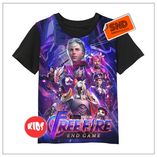 Kaos Anak Game Free Fire Baju Anak FF Umur 1-12 Tahun 37 Sbl - Pakaian Anak Game FF