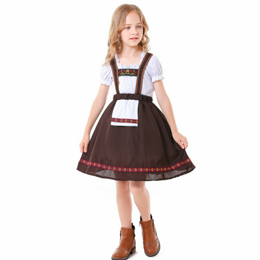 GERMANY bavarian costume haloween kostum anak negara jerman Girl brown