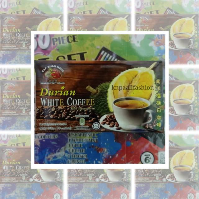 Dragon Fruit Brand Durian White Coffee 40g X 10sachets 400g Shopee Indonesia