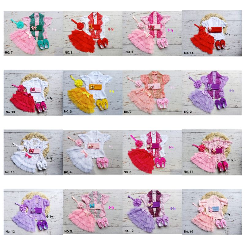 KEBAYA PRINCES TUTU LAYER / SET KEBAYA TUTU / BAJU BAYI BALI
