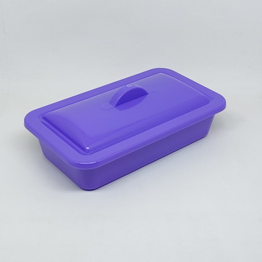 Alat Medis Violet Instrument Tray with Cover Plastic Size 230×130×50mm|Autoclavable|Tray Medis