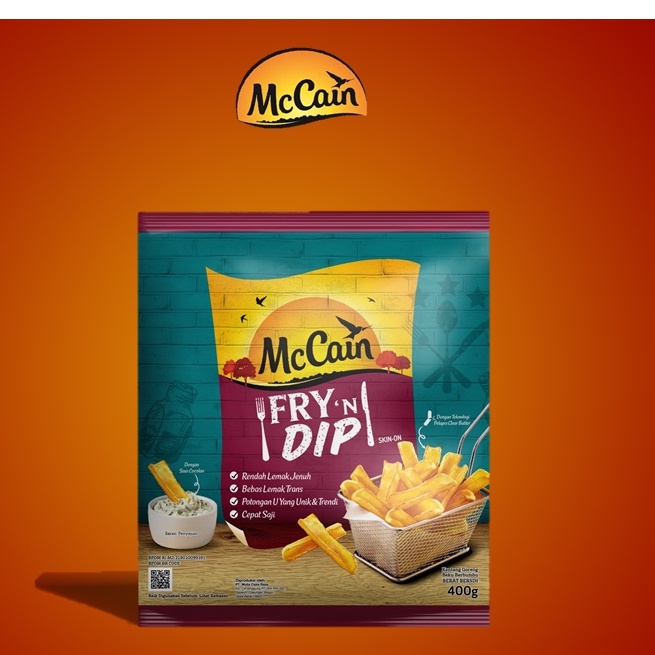 

Kentang McCain Fry' N Dip Skin On / Dipping Fries Original Pack (400Gr) JB