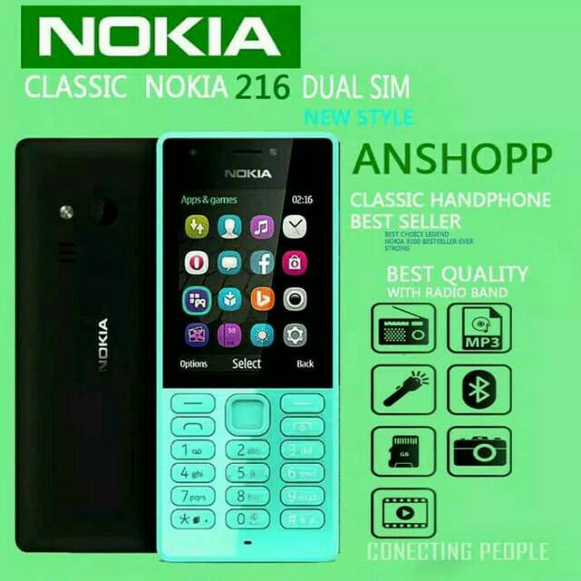 Nokia 216 Mp3 Radio Whatsapp Facebook Hp Nokia Jadul Murah Shopee Indonesia
