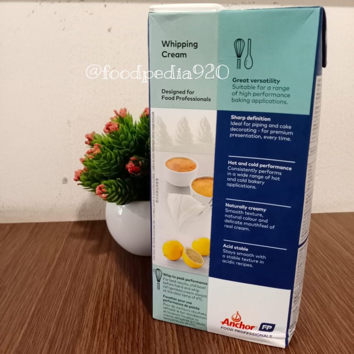 

Krim- Whipping Cream Anchor 1 Liter - Grab/Gojek Only -Krim.