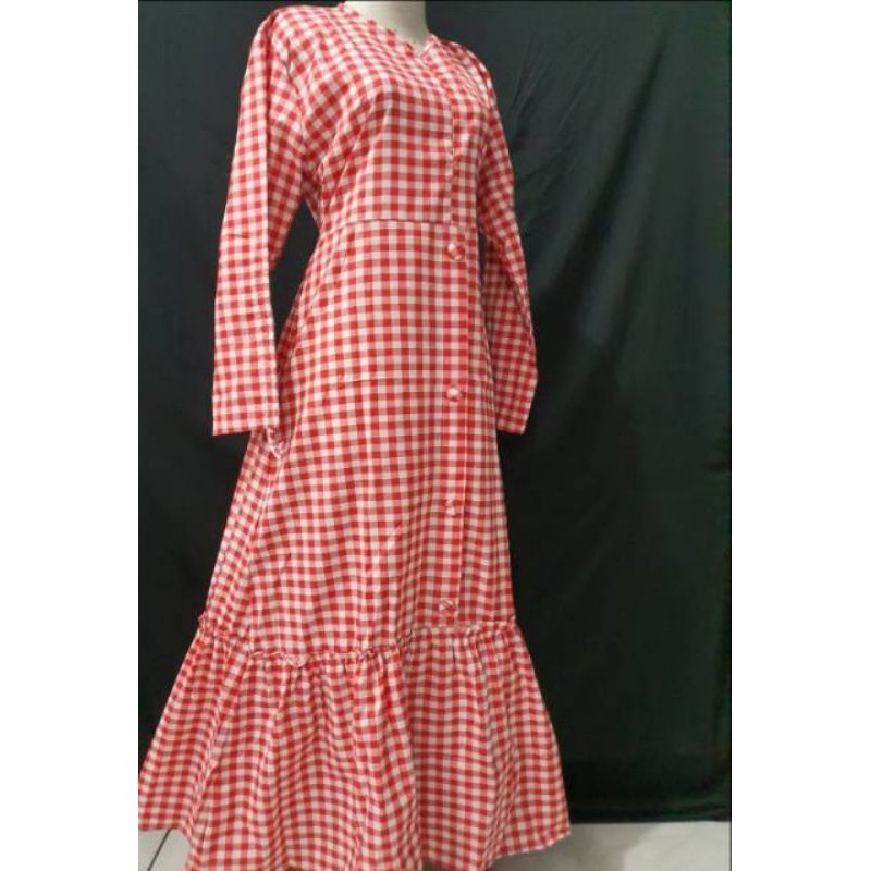 GAMIS MOTIF KOTAK PREMIUM | GAMIS MOTIF KOTAK PREMIUM TERBARU | GAMIS JUMBO MOTIF KOTAK KOTAK