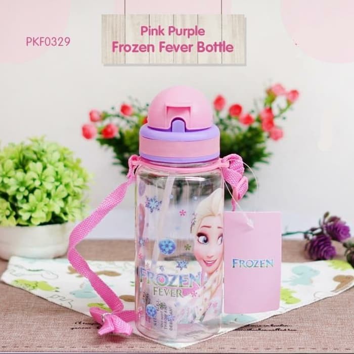 BOTOL MINUM KARAKTER BPA FREE SEDOTAN TALI PANJANG 350 ML 3675