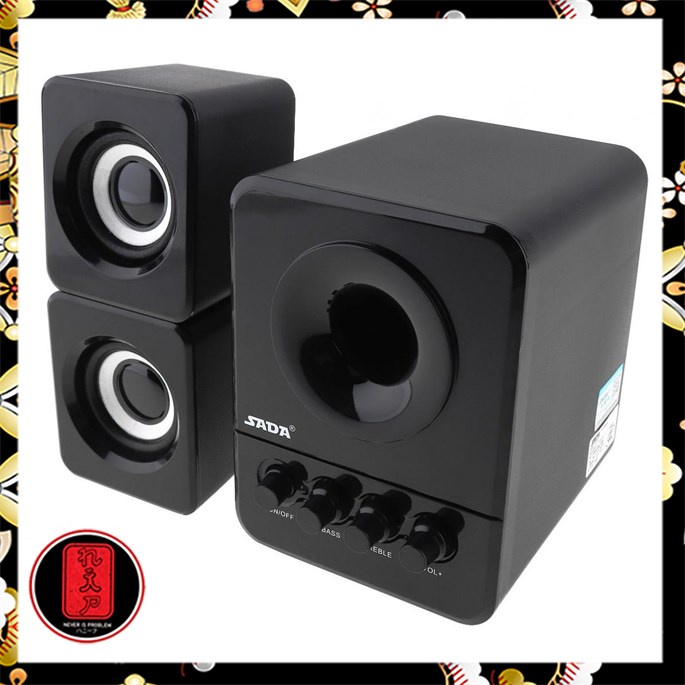 Speaker Stereo 2.1 with Subwoofer &amp; USB Power - Black