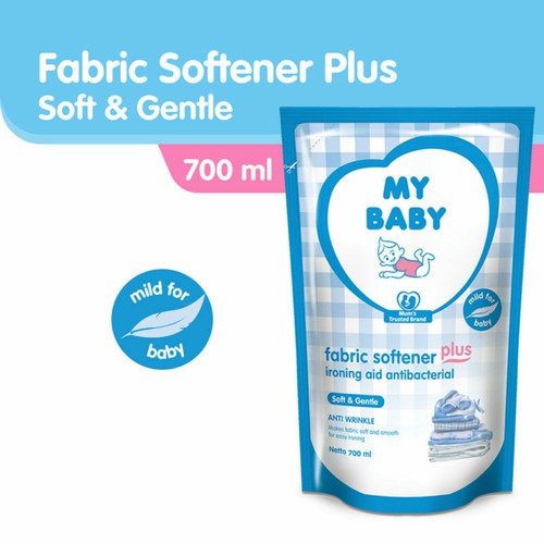 My Baby Fabric Softener Plus Ironing Aid Soft &amp; Gentle / Sweet Floral 700ml 700 ml / Detergent Deterjen Refill 450ml 450 ml