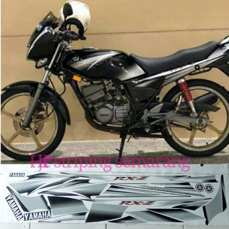 Striping Yamaha RXZ Catalyzer Hitam