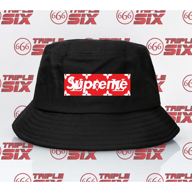 Topi Bucket red box LV