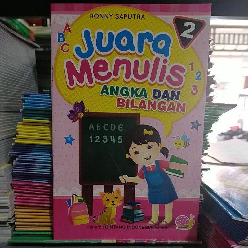 1 PAKET 2 BUKU ANAK JUARA MENULIS ANGKA DAN BILANGAN 1 & 2 KERTAS HVS-2