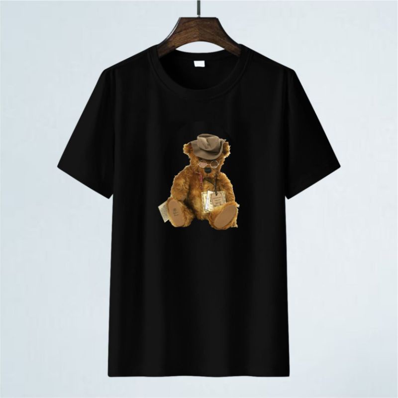 kaos distro teddy bear bahan cotton 24s size M L XL XXL