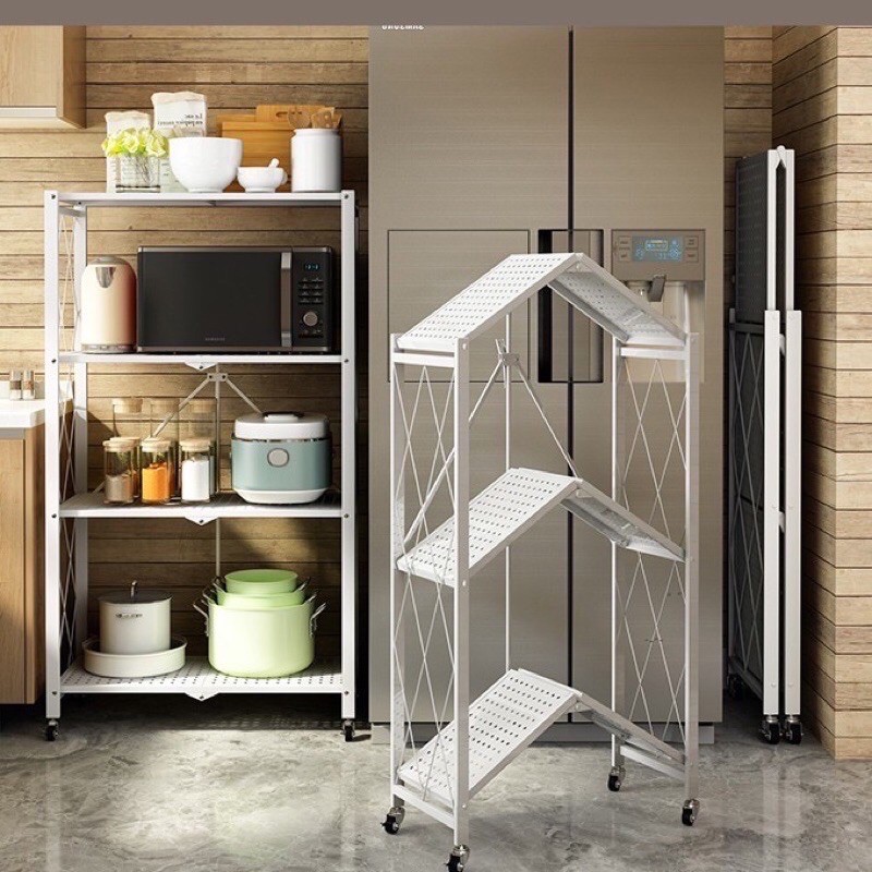 Kitchen Rack Multifungsi / Rak dapur Lipat Tersedia 3 layer / 4 Layer / 5 layer -DC88