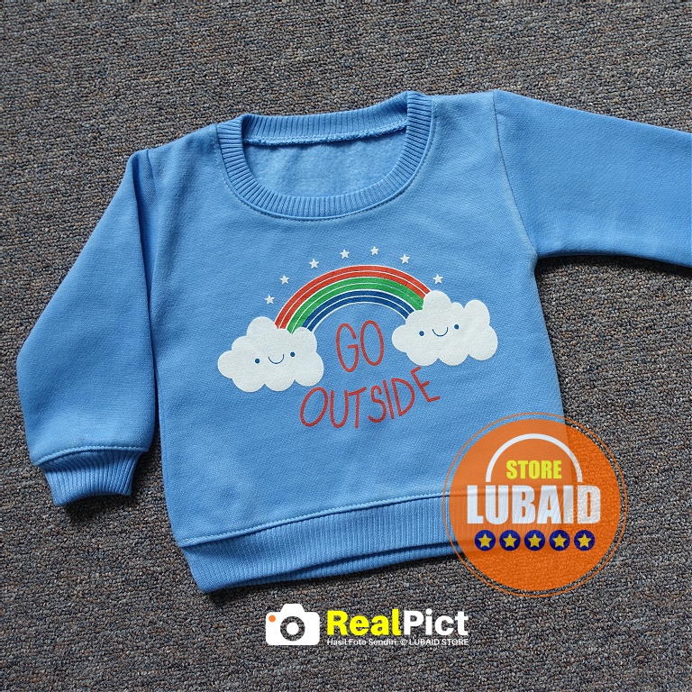[SJK-RF08] LUBAID STORE, Setelan Sweater Anak 1 - 2 Tahun, Jaket Bayi RED FOREST Pelangi Go Outside-2