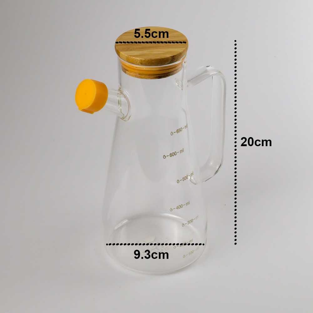 TD-AI005 One Two Cups Botol Minyak Kaca Glass Oil Bottle Fat Shape - KG75