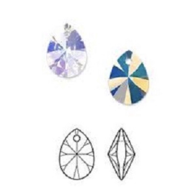 CRYSTAL SWAROVSKI ORIGINAL PENDANT 6128 8 mm AURORE BOREALE