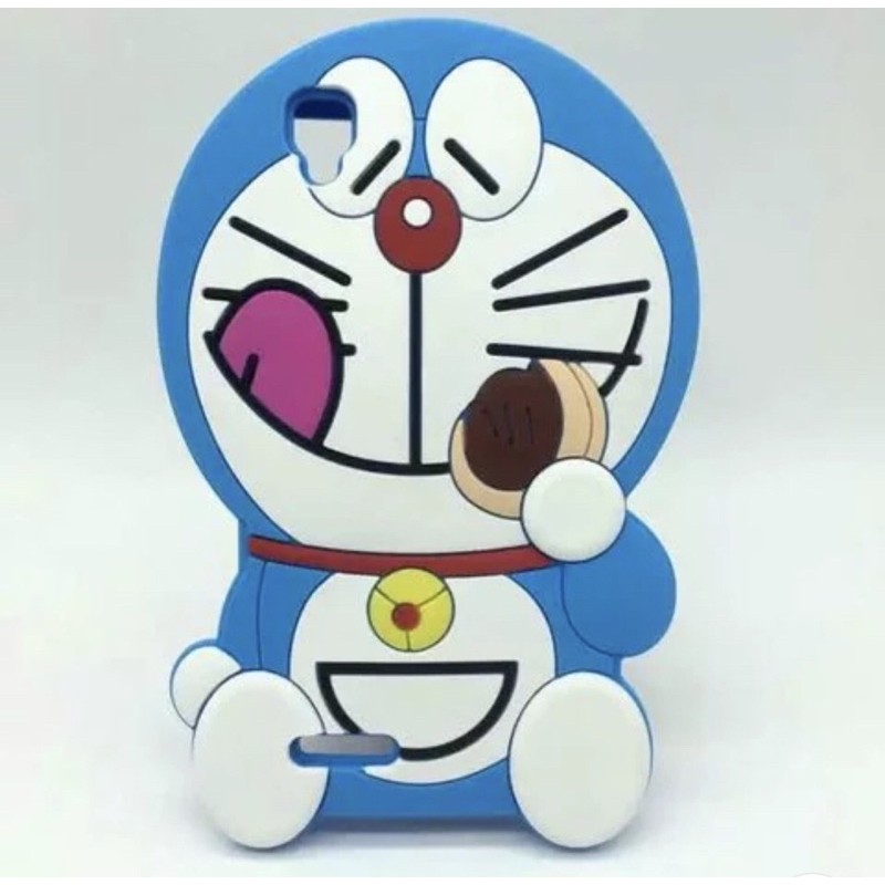 Case 3D Doraemon Smail For OPPO F3 PLUS Softcase Silicon  3D Boneka silikon tebal karakter lucu / case anak anak warna biru / pelindung hp