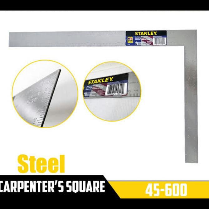 

Penggaris siku Besar Stanley ( 45-600 ) Steel Carpenter Square Metric