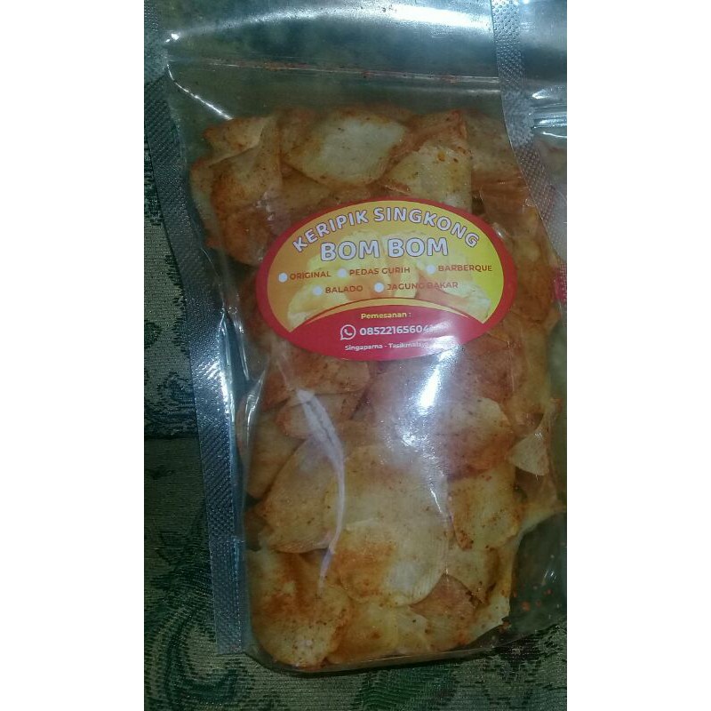 

Keripik Singkong Bombom extra pedas 150gr