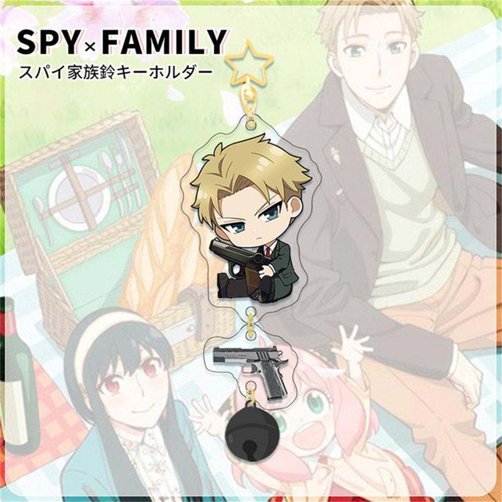 LANFY Interior Accessories Keychain Cartoon Acrylic Keychain SPY X FAMILY Women Men Key Rings Key Holder Anime Jewelry Anya Cosplay Yor Forger