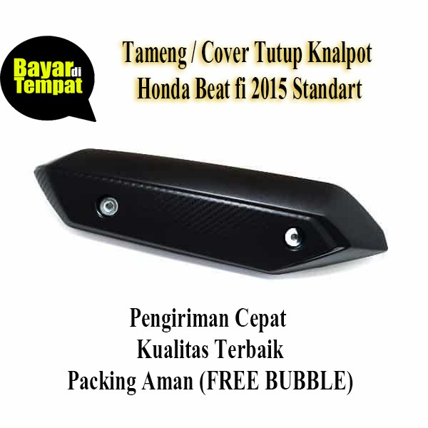 Tutup Knalpot Beat FI 2012-2015 Presisi Hitam || Tameng Knalpot Beat FI 2012-2015 Bahan Berkualitas