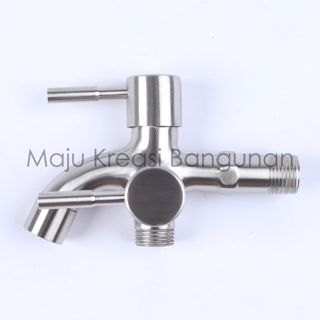 Kran Cabang SOLIGEN Stainless Steel Keran Air Shower Double Taman YG 1207 1208 1209 SUS 304 SUS304