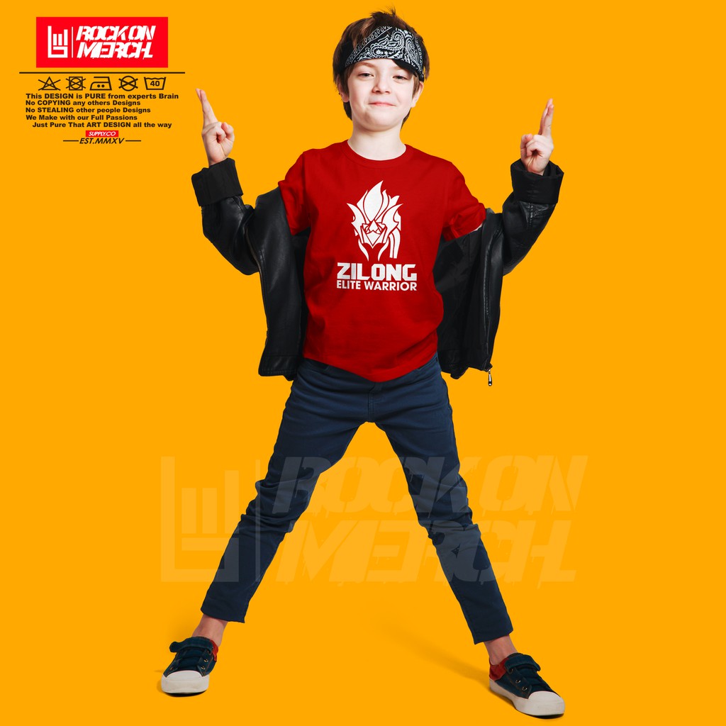 Kaos Anak MOBILE LEGEND ZILONG ELITE WARRIOR LEGENDS Baju Distro kids-Rock On