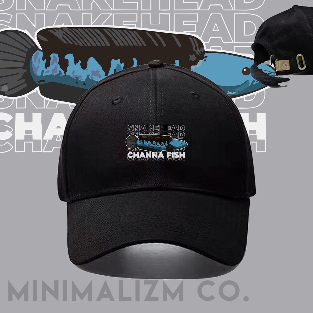 topi Channa Snakehead Predator Fish Indonesia premium hat baseball caps rafel cotton
