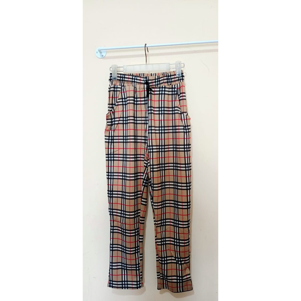 TARTAN BOXY PANTS