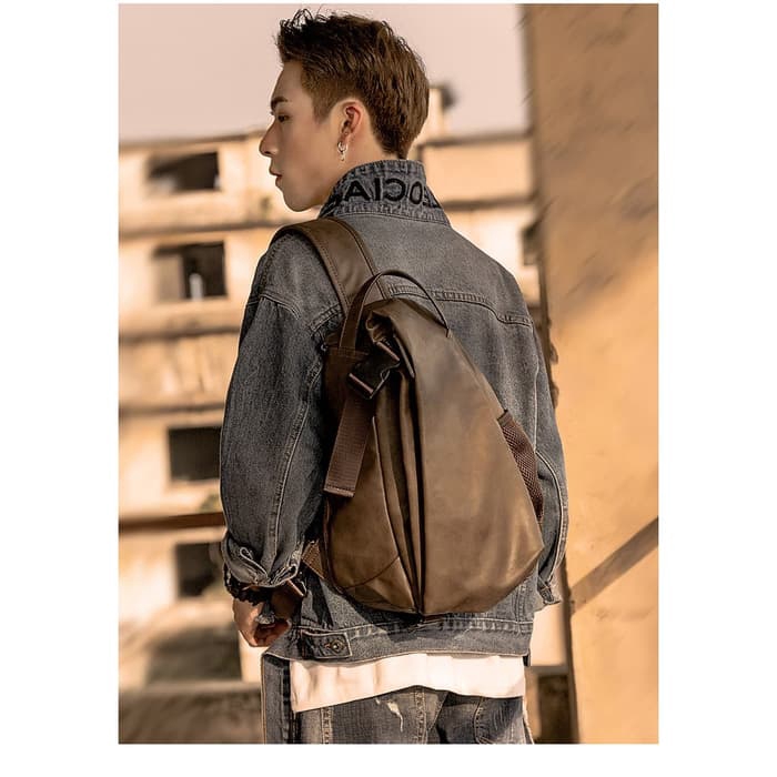 Tas kantor Tas Selempang Pria wanita trd27 tas kerja baik kwalitas - Hitam