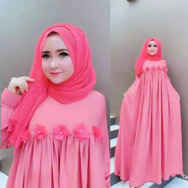 Najwa maxi dress / gamis muslim no pasmina