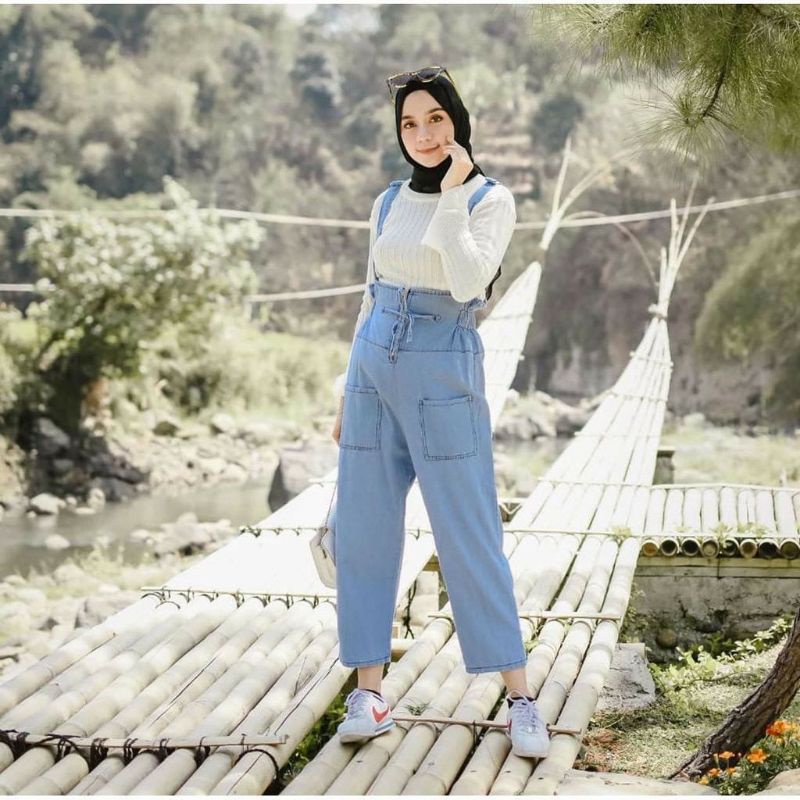 MISCA DENIM OVERALL / OVERALL JEANS POLOS / DENIM OVERALL