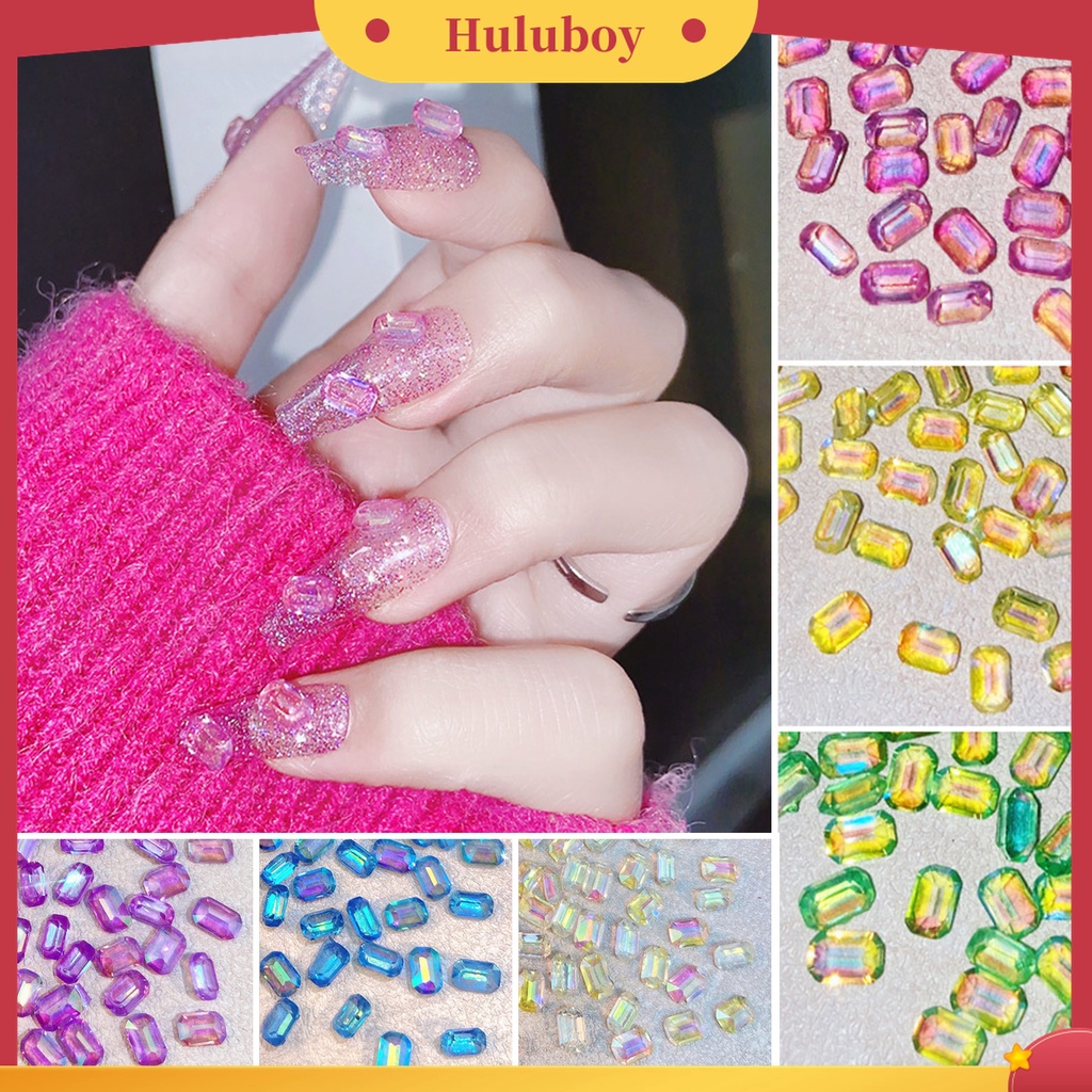 Huluboy Huluboy♡ Perhiasan Dekorasi Kuku Bahan Resin Warna Terang Tahan Air Untuk Manicure