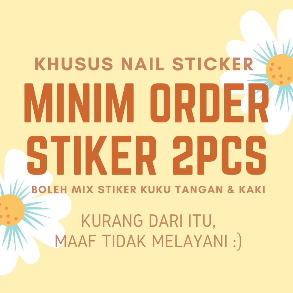 Stiker Kuku Kaki MZJJ | Toe Nail Sticker 22PCS High End Motif 3D