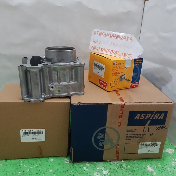 Blok + Seher Piston Paket - Vixion , Vixion New Asli ASPIRA