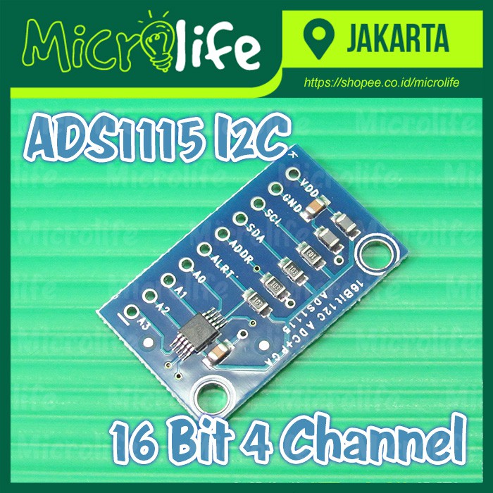 ADS1115 I2C 16 Bit Module ADC 4 Channel