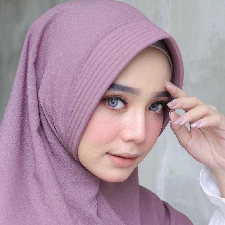 Hijab Bergo Ped Jumbo Wolfis/Kerudung Instan Simple Ped/Hijab Instan/Jilbab Khimar/ Jilbab Wolfis/Hi