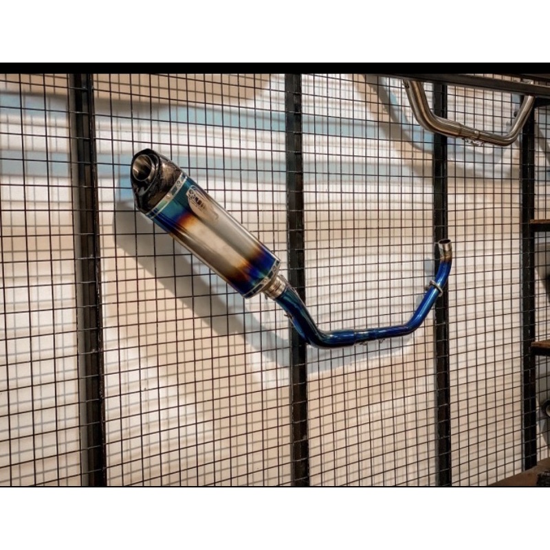 KNALPOT VILLAN MV1 BLUE FULL SYSTEM HEADER BLUE R15 CBR150 CBR150 MT15 GSX 150