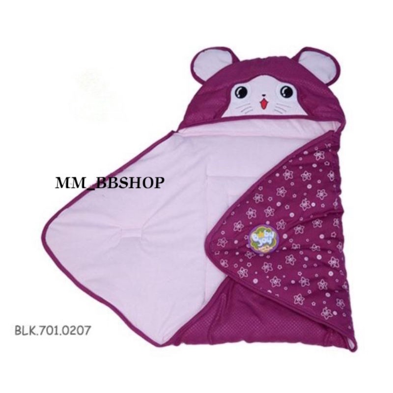 Blanket bayi topi boneka / Blanket bayi tebal hangat / Blanket bayi baby joy