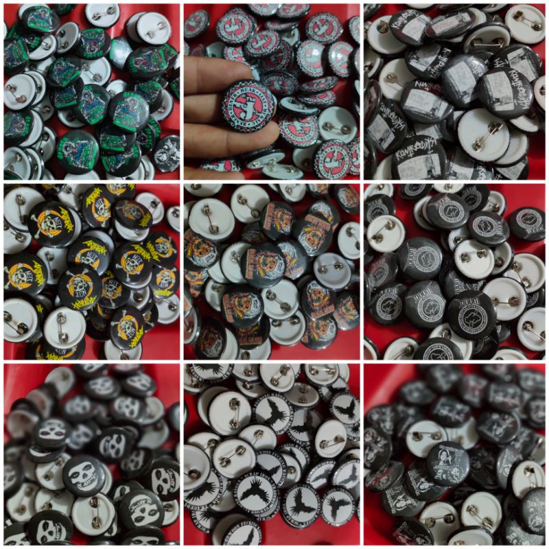 pin button,pin jaket,pin band punk,pin 5mm,bross kecil,pin kecil,cod pin button