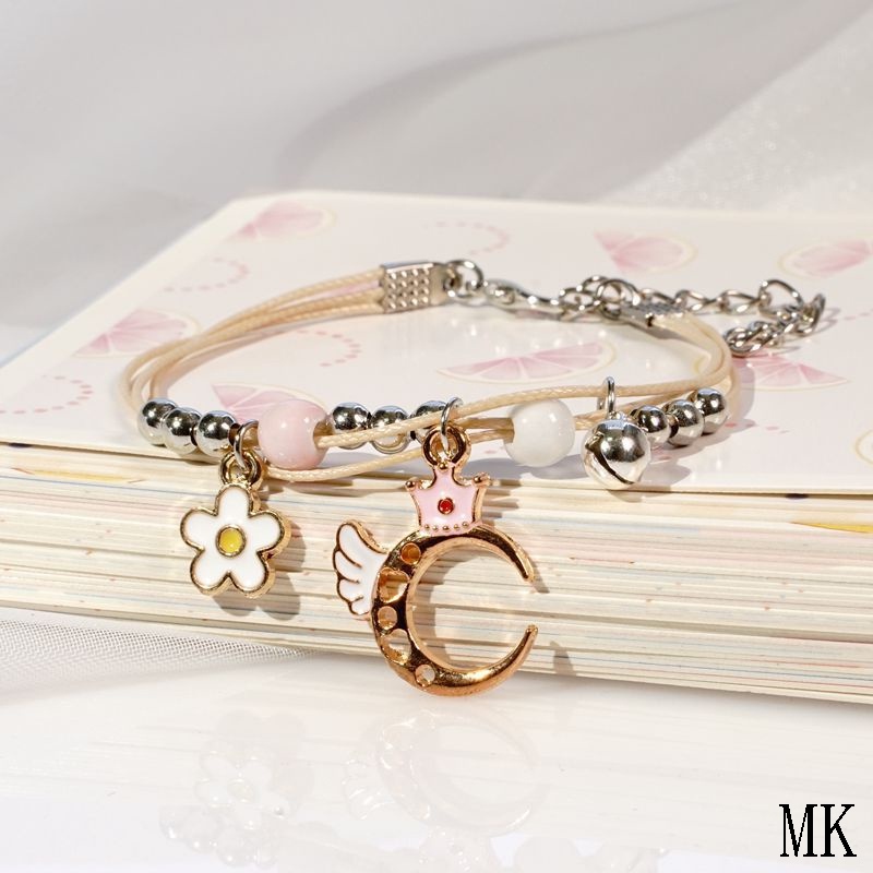 Gelang couple Daisy etnik bead Tali Gelang Wanita persahabatan Korea Braided Bracelet/Friendship Adjustable Fashion Aksesoris - MK-5
